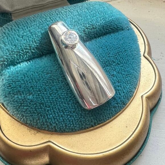 Diamond Nails Sterling Silver Nails, Nail art Special occasion wedding Nail - Picture 1 of 8